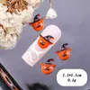 Joias para Unhas Quentes de Halloween Transfronteiriças Resina Rosto Brilhante Internet Escura Vermelho Fantasma Abóbora Joias para Unhas Americanas