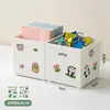 Caja de Almacenamiento de Papelería de Oficina Bnbs Caja Cuadrada Pequeña Transparente Visible Caja de Almacenamiento para Artículos Pequeños de Escritorio