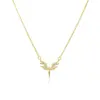 Cadena O Europea y Americana con Alas de Ángel Colgante de una Pieza Diseño Collar de Lujo Ligero de Alta Calidad Joyería para Mujer