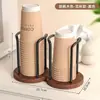 Estante de almacenamiento para vasos de papel, portavasos desechables, estante dispensador de vasos multifuncional, extractor de vasos de papel desechables