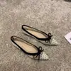 Zapatos Planos Transpirables de Malla con Punta Cuadrada y Suela Suave 2026 Estilo de Noche Primavera/Verano Lunares Lazo Planos Zapatos de Barco para Mujer