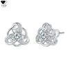 Pendientes de Nudo Celta de Plata de Ley S925 con Piedras de Nacimiento Doce Estilos Nuevos Transfronterizos para Mujer, Pendientes Versátiles de Moda de Alta Gama