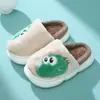 Novas Pantufas de Algodão Infantis 2023 Dinossauro Fofo Ultra Leve Solado Grosso Quente Antiderrapante Pantufas de Algodão para Crianças e Crianças
