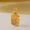Colgante Chapado en Oro para la Buena Suerte y la Riqueza, Colgante de Aleación de Color Antiguo Conservable Estilo Chino, Colgante para Pulsera Tejida Hecha a Mano DIY