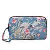 Venta al por mayor de fábrica nueva cartera monedero bolso femenino coreano estampado cartera bolso para teléfono móvil cartera de dama bolso de tela para correr