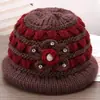 Gorro de Invierno para Mujeres de Mediana Edad y Mayores, Abuela, Personas Mayores, Gorro Cálido de Lana, Cortavientos, Con Felpa, Protección para Orejas de Señora Mayor, Gorro de Algodón Tejido