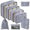 Conjunto de Armazenamento para Viagem Amazon Bolsa de Armazenamento para Viagem Conjunto de Oito Peças Bolsa de Armazenamento para Organização de Roupas de Viagem