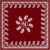 Lenço de Cabeça Novo Retrô Flor Caju Grande Feminino Decorativo Envoltório de Peito Lenço Quadrado Grande Xale Lenço Proteção Solar