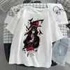 Camiseta de Estilo Universitario Holgada de Cuello Redondo con Estampado de Anime Japonés Naruto para Hombre y Mujer de Manga Corta