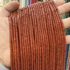 Cuentas redondas de piedra roja de 2*3 mm de corte recto en ángulo recto, cuentas sueltas, accesorios para joyería DIY, cuentas para pulseras, cuentas separadoras, productos semiacabados al por mayor