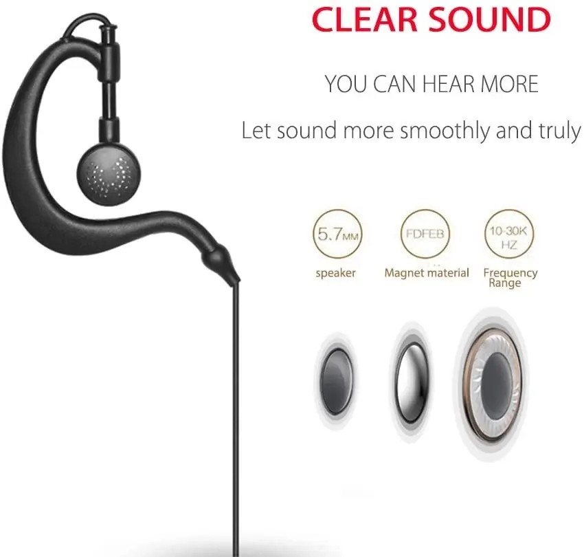 NEW-2-Pin-Mic-Headset-Earpiece