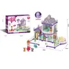 Casa de Princesa para Niñas Transfronteriza Castillo de Simulación Casa de Muñecas Ensamblable Traje de Villa Casa de Juego para Niños Juguetes Educativos