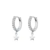 Brincos Pendentes de Estrela de Cinco Pontas Novos em Prata de Lei S925 Europeus e Americanos para Mulheres, Estilo Minimalista, Exquisitos e Versáteis, Brincos de Alta Qualidade