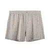 Calzoncillos tipo bóxer de algodón transpirables con estampado a cuadros para hombre de talla grande, suaves, de cintura media, venta al por mayor