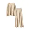 Suéter de Cashmere Feminino Tamanho Grande Outono e Inverno Suéter Base Conjunto Gola Redonda Tricotado Emagrecimento Solto Gola Uma Linha Versátil Puro