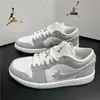 Putian Original Puro Aj1 Cinza Sombra Preto Cinza Tênis de Basquete Retrô Masculino e Feminino Tênis de Cano Baixo Couro de Primeira Camada Tênis Esportivos de Casal