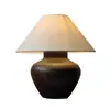 Ornamento estilo japonês vaso de cerâmica luminária de mesa para sala de estar em estilo silencioso Modelo Chinês Quarto de Hotel Hostel Quarto de designer Luminária de cabeceira