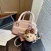 Bolso de Bolos Casual Simple de Nicho Estilo Coreano con Textura de Alta Calidad, Estilo Ballet, Bolso Cruzado Versátil para Mujer