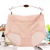 Ropa interior de algodón modal panal para mujer de cintura media transpirable antibacteriana que contrae el abdomen levanta las caderas talla grande color liso bragas para mujer