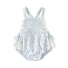 Conjunto de Duas Peças para Bebê Menina Estilo Coreano Romper com Estampa Floral Fresca Roupa de Bebê Macacão de Uma Peça para Bebês Meninas Roupa de Outono