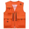 Chaleco de Trabajo para Hombre Exterior Multibolsillos Chaleco de Pesca para Fotógrafo Logo Imprimible Ropa de Trabajo Chaleco de Director