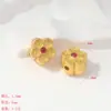 Lingote cravejado de diamantes, flor, acessórios de ouro antigo, peixe koi tridimensional versátil e cinco deuses da riqueza guardiões, acessórios de joias DIY feitos à mão