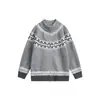 RESPÓNDEME cárdigan retro de estilo japonés de corte holgado, suéter de punto Fair Isle, prenda de punto exterior, unisex, otoño/invierno, M79