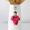 Nuevo llavero acrílico blanco de doble cara, colgante para mochila, soporte para ventilador, mercancía de Wang Junkai, mismo estilo que se ve en TikTok