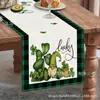 Nuevo St de Venta Caliente Temu. Mantel de Mesa de Patrick Trébol de Cuatro Hojas de la Suerte Estampado de Enano Mantel Decorativo a Prueba de Polvo para Mesa de Comedor