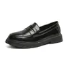 Sapatos de Algodão Sapatos de Couro Vídeo Real Nova Moda Slip-on Plataforma Moda Casual Sapatos Masculinos e Femininos 35-44 tamanho grande