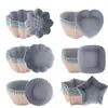 Formas de Silicone para Bolo em Estoque: Forminhas de Muffin, Redondas, Em Formato de Coração, Em Formato de Estrela, Forminhas de Tarte de Ovo, Formas de Pudim de Gelatina, Ferramentas de Confeitaria
