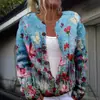Nuevo suéter cárdigan floral paisley europeo y americano transfronterizo para Amazon, AliExpress y tiendas independientes, versátil y elegante