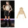 Día de Año Nuevo Danza Jazz Niñas Ropa Hip-Hop Ropa de Baile Callejero Infantil Ropa de Moda Infantil Traje Brillante Genial y Guapo para Niñas