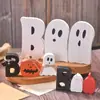 Decoraciones de Halloween Transfronterizas Adornos de Fantasma Boo Decoraciones de Bandeja de Madera Decoraciones del Festival de Fantasmas Nuevos Productos Transfronterizos