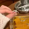Anillo de Plata de Ley S925 con Perla y Pedrería y Flores de Gypsophila para Mujer, Apertura Ajustable, Nicho, Lujo de Gama Alta Accesible, Joyería de Mano Versátil
