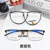 8860 mayoreo gafas para hombre casual de negocios de media montura montura ultraligera de semi titanio patilla de silicona cómoda antideslizante
