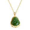 Colgante auspicioso de Maitreya, collar de Buda sonriente feliz, selección de Jaspe natural de alta calidad, cadena clavicular, joyería, venta al por mayor de fábrica