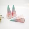 Caixa de Doces de Casamento Criativa e Personalizada em Formato de Cone, Caixa de Doces de Casamento Triangular Alta, Caixa de Doces Tridimensional, Caixa de Papel, Caixa Transfronteiriça