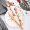 Cubiertos de Acero Inoxidable Transfronterizo de Amazon Cuchillo y Tenedor 1010 Cuchillo, Tenedor y Cuchara de Estilo Occidental Juego de 24 Piezas Cuchillo y Tenedor para Carne Caja de Regalo