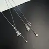 Colar de Pérolas de Alto Padrão Ursinho de Pelúcia Microcravejado com Zircônia Estilo Menina Doce, Corrente de Clavícula Estilo Ins Única e na Moda Atacado