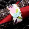 Pin para bufanda de acero de titanio esmaltado para mujer, floral de doble uso, moda estilo primavera, diseño de planta y flor