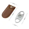 Tijeras para Cigarros de Doble Filo de Acero Inoxidable con Patrón Damasco, Cortador de Cigarrillos, Pinzas Portátiles para Cigarros de Doble Filo, Regalo