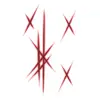 Adesivos de Tatuagem Mancha de Sangue Gótica Transfronteiriços com Marcas Vermelhas, Cruzes e Arranhões em Várias Formas para Criar uma Atmosfera Cool e Sombria com Tatuagens Personalizadas
