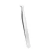 Pinzas de Acero Inoxidable para Extensiones de Pestañas, Aplicador de Pestañas Postizas, Rizador de Pestañas, Pinza Dorada con Forma de Pluma, Fabricante de Belleza al por Mayor