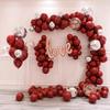 Layout da sala de casamento dupla grossa romã vermelha decoração de casamento suprimentos de casamento Net red wedding balloon atacado