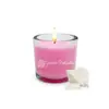 Taza transparente vacía de color esmerilado con tapa, vaso de vidrio simple de paredes gruesas electroplateado resistente a altas temperaturas para velas aromáticas