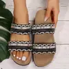 Primavera Verão 2025 Nova Moda Europeia e Americana Cross-border E-commerce Estilo Étnico Sandálias Plataforma Grossa Femininas Boêmia Tamanho Grande Sandálias