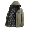 Venta al por mayor transfronteriza de ropa de invierno para hombres de mediana edad y ancianos, incluyendo chaquetas acolchadas de algodón, abrigos de invierno y prendas de abrigo cálidas, forradas de polar y engrosadas