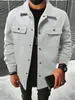 Chaqueta de pana para comercio exterior transfronterizo Amazon primavera y otoño color liso corte holgado cuello de solapa casual talla europea chaqueta tipo cárdigan