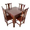 Mesa Cuadrada de Madera Maciza para Sala de Estar, Mesa de Comedor Tradicional Rústica, Mesa Redonda o Cuadrada para Restaurante